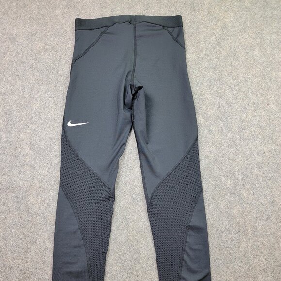 Nike Pro Hypercool Leggings Womens Size Small Black Mesh Panel Activewear - Picture 9 of 16